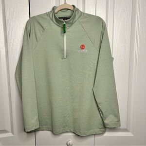 Devon‎ & Jones 84 Lumber Quarter Zip Long Sleeve Pullover Womens Large Green